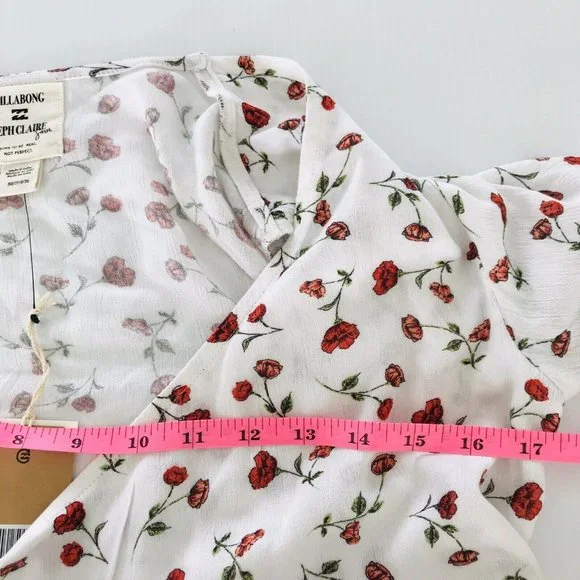 Billabong x Steph Collab NEW Claire Smith Sweet Soul Wrap Top White Size XS - Picture 7 of 11